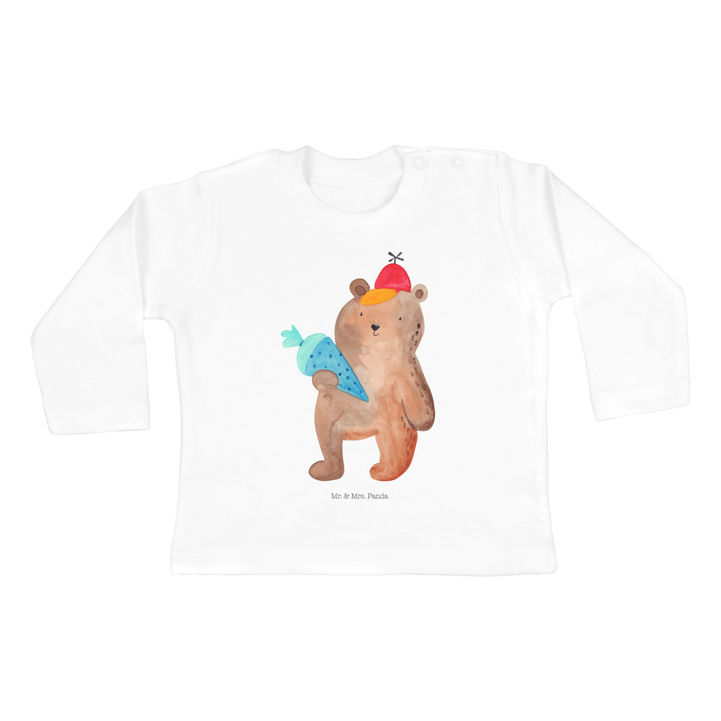 12-18 Monate Baby Longsleeve Bär mit Schultüte Mädchen, Jungen, Baby, Langarm, Bio, Kleidung, Bär, Teddy, Teddybär, Bär Motiv, Schultüte, Erster Schultag Geschenk, Einschulung Geschenk, Schule Geschenk, Grundschule, Schulanfang, Schulbeginn