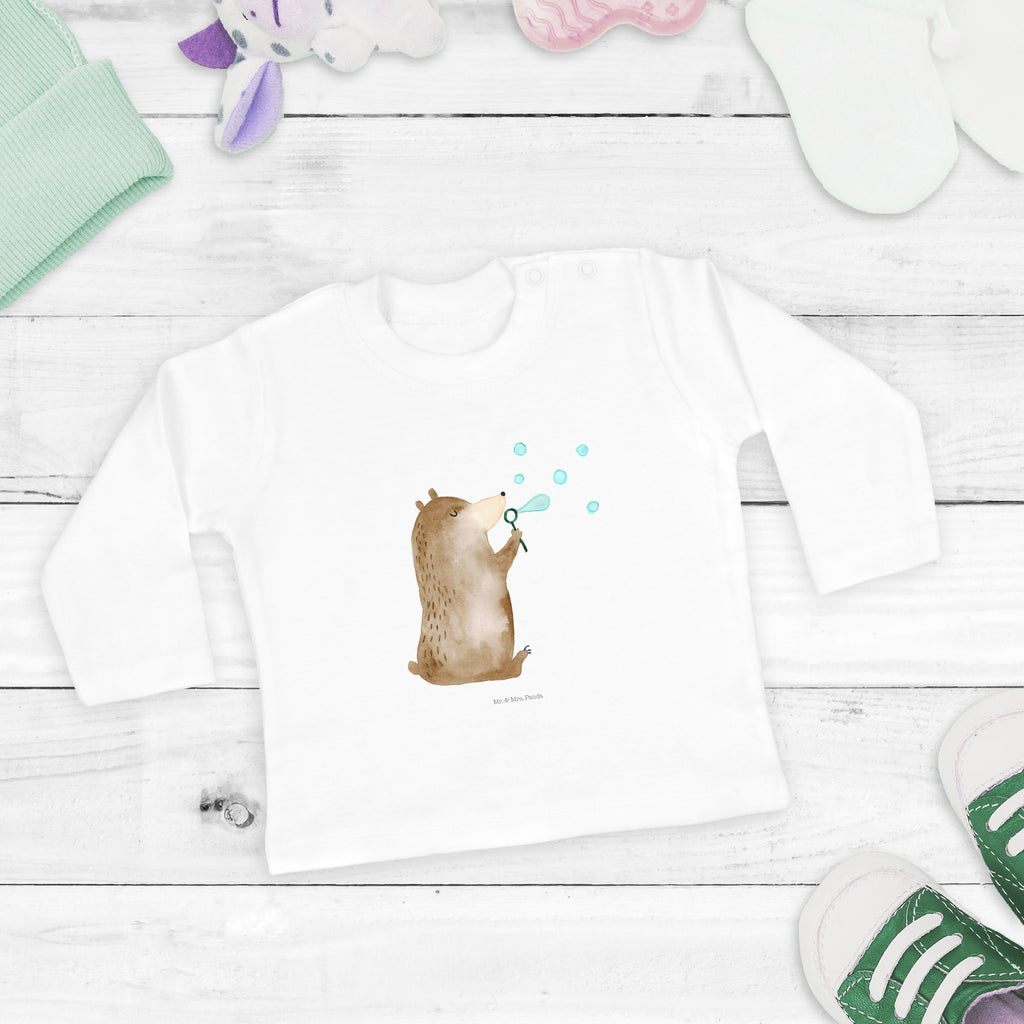 12-18 Monate Baby Longsleeve Bär Seifenblasen Mädchen, Jungen, Baby, Langarm, Bio, Kleidung, Bär, Teddy, Teddybär, Seifenblasen Bär Lustig Sein Glücklich Traurig Happy