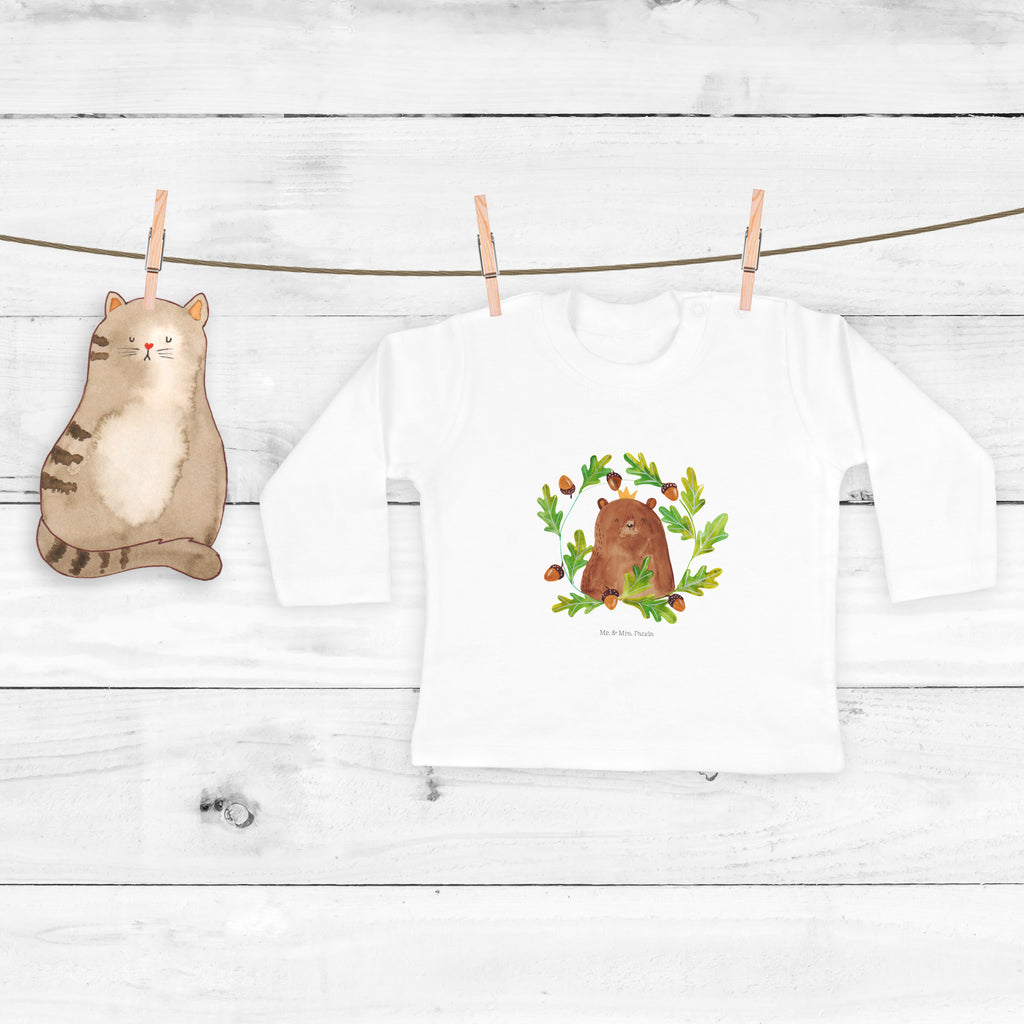 12-18 Monate Baby Longsleeve Bär König Mädchen, Jungen, Baby, Langarm, Bio, Kleidung, Bär, Teddy, Teddybär, Papa, Papa Bär, bester Vater, bester Papa, weltbester Papa, Vatertag, Vater, Dad, Daddy, Papi