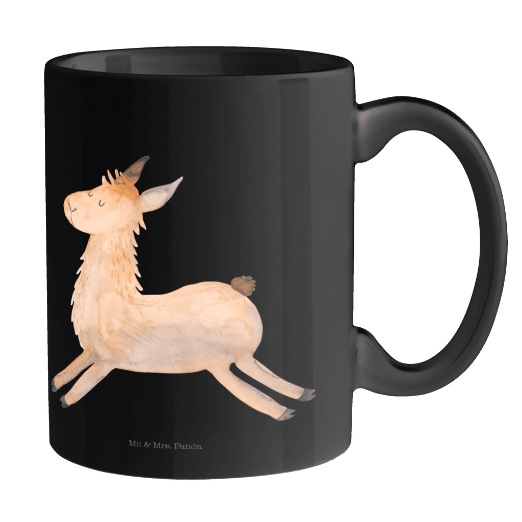 Tasse Lama springend Lama, Lamas, Lieblingstag, Happy day, fröhlich, Glück, Freundin, Liebeskummer, Neustart, guten Morgen, Start, Prüfung, Abitur, Becher, Kaffeetasse, Kaffeebecher, Tee, Frühstück, Büro  Lama, Alpaka