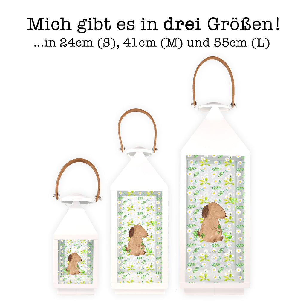 Deko Laterne Hund Kleeblatt Gartenlampe, Gartenleuchte, Gartendekoration, Gartenlicht, Laterne  kleine Laternen, XXL Laternen, Laterne groß, Hund, Hundemotiv, Haustier, Hunderasse, Tierliebhaber, Hundebesitzer, Sprüche, Kleeblatt, Glück, Tagträume, Motivation, Neuanfang, Geschenk, Glücksbringer, Selbstliebe, Achtsamkeit