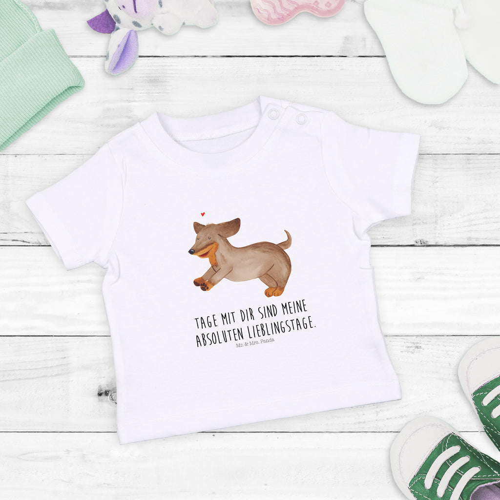 Organic Baby Shirt Hund Dackel fröhlich Baby T-Shirt, Jungen Baby T-Shirt, Mädchen Baby T-Shirt, Shirt, Hund, Hundemotiv, Haustier, Hunderasse, Tierliebhaber, Hundebesitzer, Sprüche, Hunde, Dackel, Dachshund, happy dog