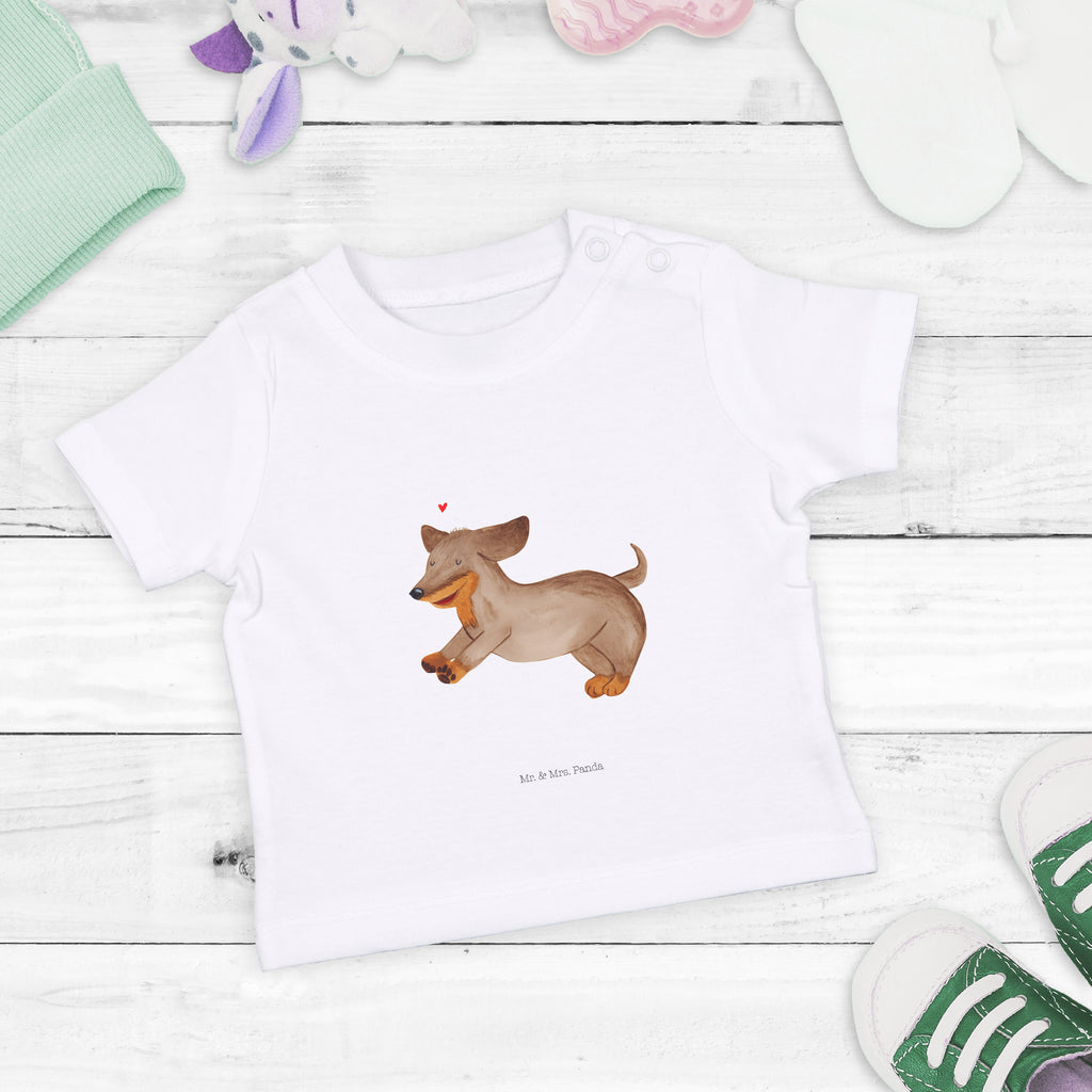 Organic Baby Shirt Hund Dackel fröhlich Baby T-Shirt, Jungen Baby T-Shirt, Mädchen Baby T-Shirt, Shirt, Hund, Hundemotiv, Haustier, Hunderasse, Tierliebhaber, Hundebesitzer, Sprüche, Hunde, Dackel, Dachshund, happy dog