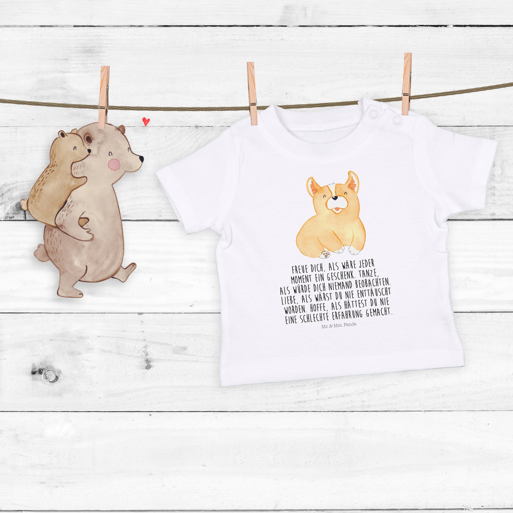 Organic Baby Shirt Corgie Baby T-Shirt, Jungen Baby T-Shirt, Mädchen Baby T-Shirt, Shirt, Hund, Hundemotiv, Haustier, Hunderasse, Tierliebhaber, Hundebesitzer, Sprüche, Corgie, Welsh Corgie Pembroke, britisch, Motivation, Spruch, Hundespruch, Lebensfreude