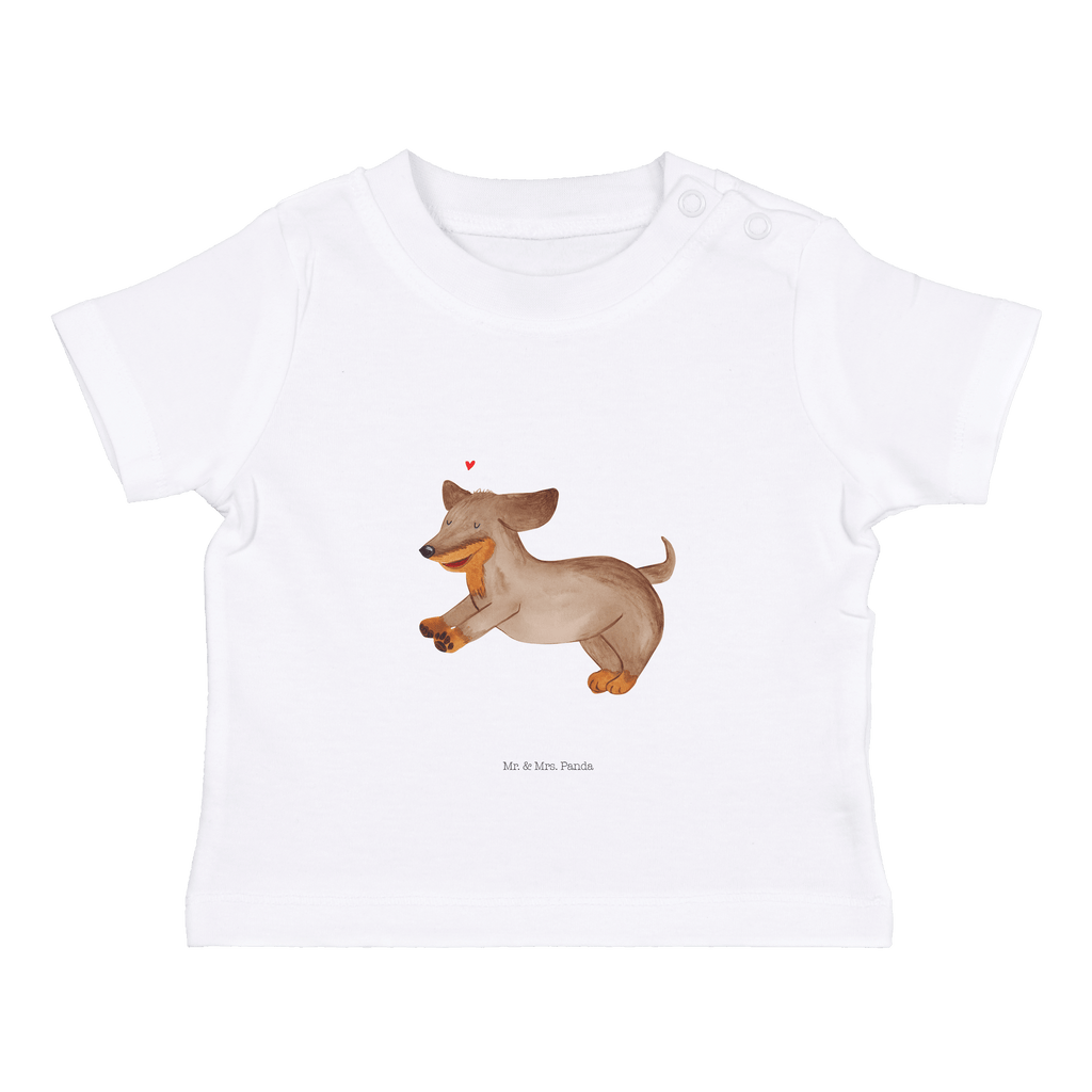 Organic Baby Shirt Hund Dackel fröhlich Baby T-Shirt, Jungen Baby T-Shirt, Mädchen Baby T-Shirt, Shirt, Hund, Hundemotiv, Haustier, Hunderasse, Tierliebhaber, Hundebesitzer, Sprüche, Hunde, Dackel, Dachshund, happy dog