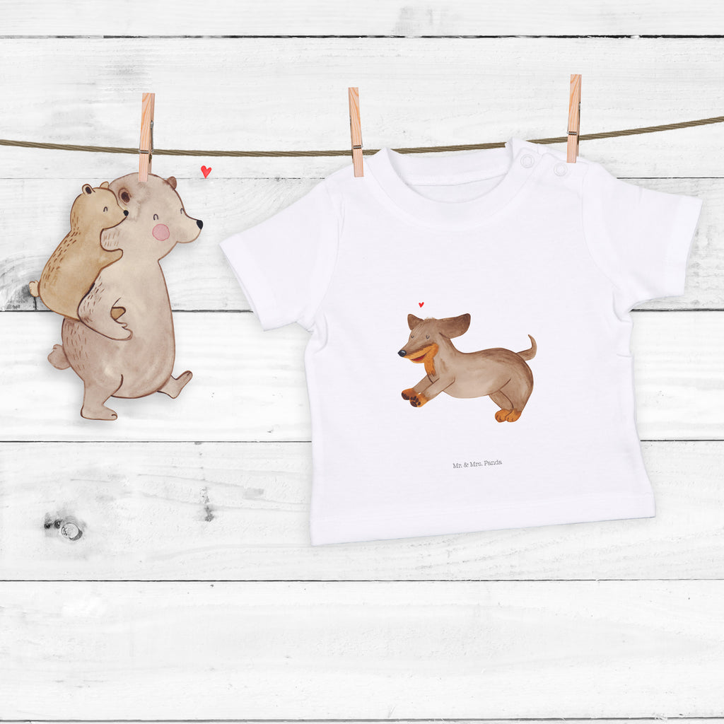 Organic Baby Shirt Hund Dackel fröhlich Baby T-Shirt, Jungen Baby T-Shirt, Mädchen Baby T-Shirt, Shirt, Hund, Hundemotiv, Haustier, Hunderasse, Tierliebhaber, Hundebesitzer, Sprüche, Hunde, Dackel, Dachshund, happy dog
