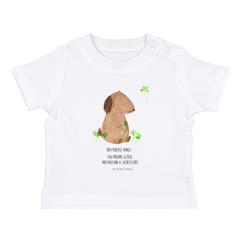 Organic Baby Shirt Hund Kleeblatt Baby T-Shirt, Jungen Baby T-Shirt, Mädchen Baby T-Shirt, Shirt, Hund, Hundemotiv, Haustier, Hunderasse, Tierliebhaber, Hundebesitzer, Sprüche, Kleeblatt, Glück, Tagträume, Motivation, Neuanfang, Geschenk, Glücksbringer, Selbstliebe, Achtsamkeit