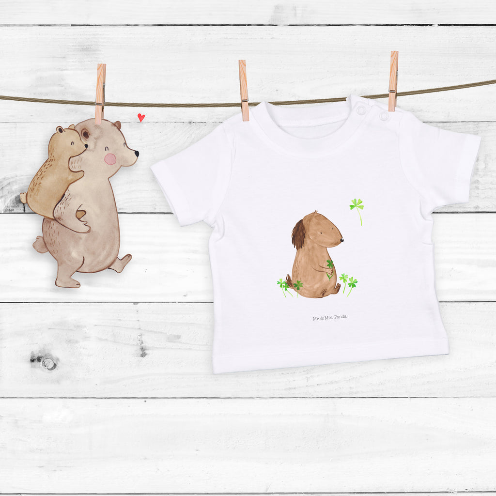 Organic Baby Shirt Hund Kleeblatt Baby T-Shirt, Jungen Baby T-Shirt, Mädchen Baby T-Shirt, Shirt, Hund, Hundemotiv, Haustier, Hunderasse, Tierliebhaber, Hundebesitzer, Sprüche, Kleeblatt, Glück, Tagträume, Motivation, Neuanfang, Geschenk, Glücksbringer, Selbstliebe, Achtsamkeit
