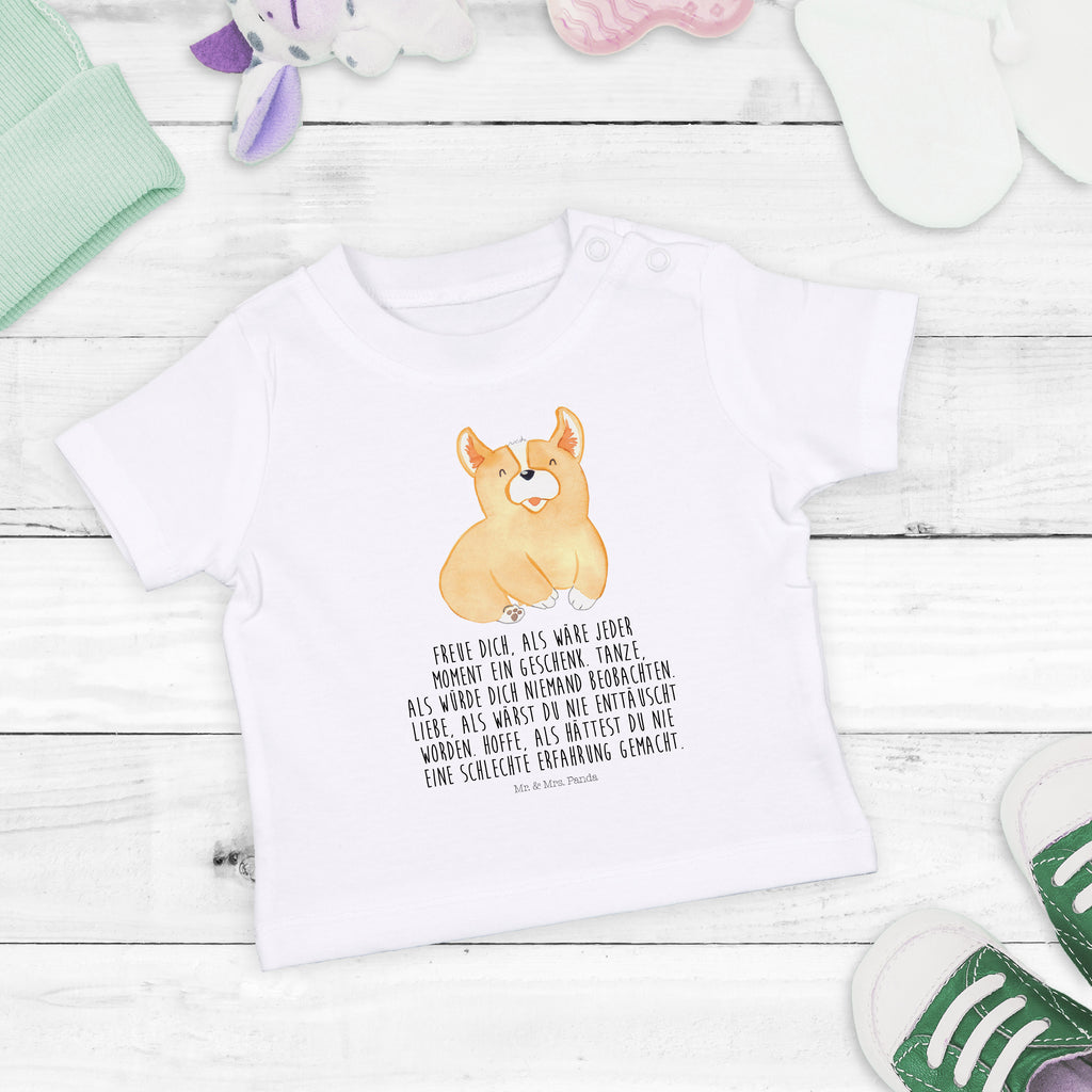 Organic Baby Shirt Corgie Baby T-Shirt, Jungen Baby T-Shirt, Mädchen Baby T-Shirt, Shirt, Hund, Hundemotiv, Haustier, Hunderasse, Tierliebhaber, Hundebesitzer, Sprüche, Corgie, Welsh Corgie Pembroke, britisch, Motivation, Spruch, Hundespruch, Lebensfreude