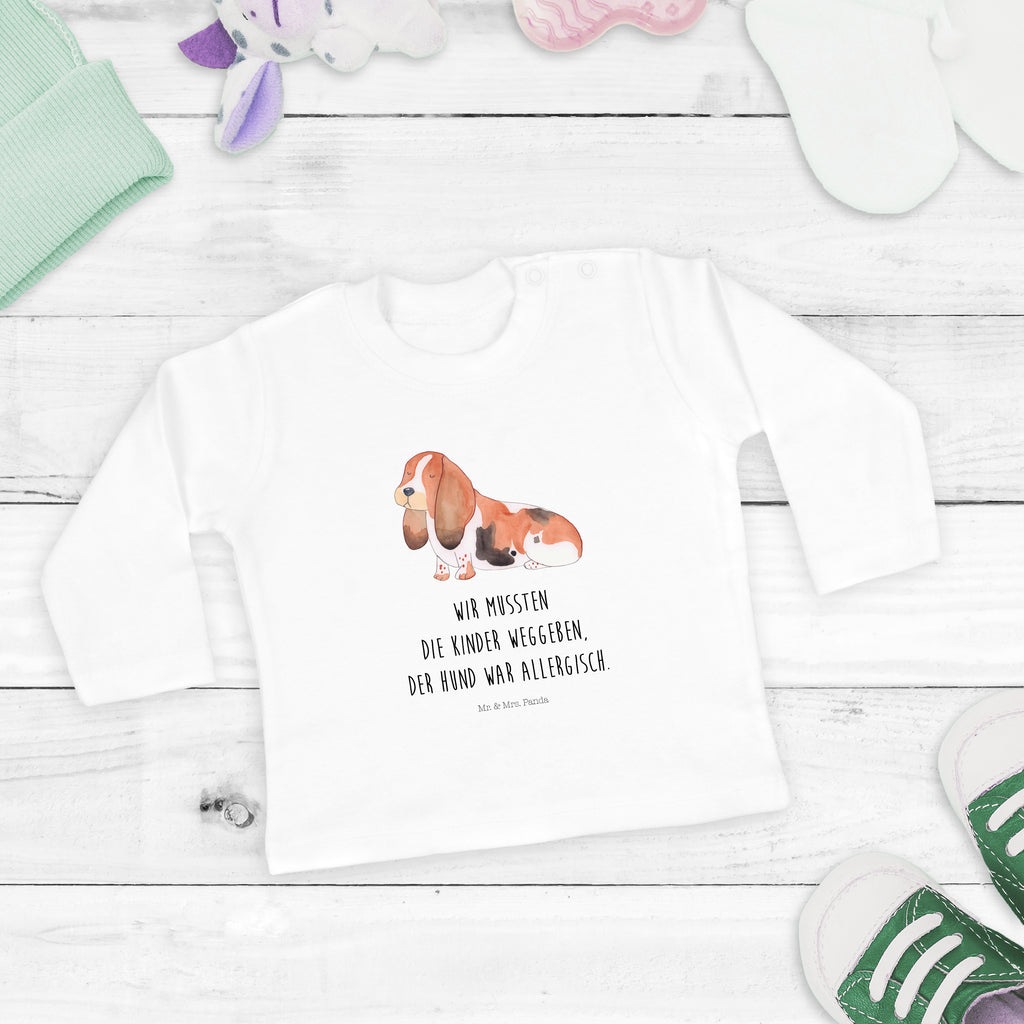 3-6 Monate Baby Longsleeve Hund Basset Hound Mädchen, Jungen, Baby, Langarm, Bio, Kleidung, Hund, Hundemotiv, Haustier, Hunderasse, Tierliebhaber, Hundebesitzer, Sprüche, Basset Hound, Basset, Hundeliebe, kinderlos