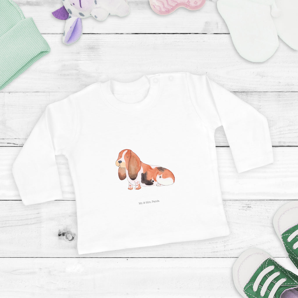 3-6 Monate Baby Longsleeve Hund Basset Hound Mädchen, Jungen, Baby, Langarm, Bio, Kleidung, Hund, Hundemotiv, Haustier, Hunderasse, Tierliebhaber, Hundebesitzer, Sprüche, Basset Hound, Basset, Hundeliebe, kinderlos