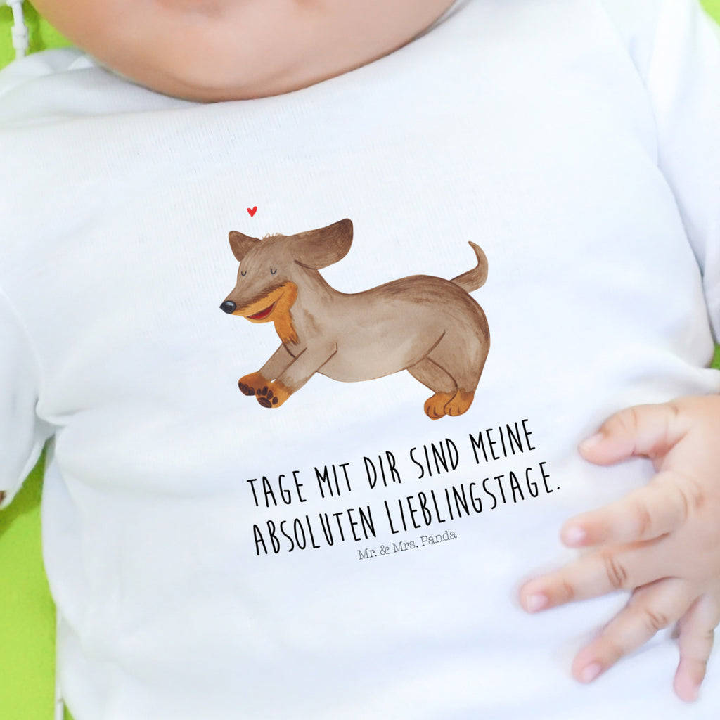 12-18 Monate Baby Longsleeve Hund Dackel fröhlich Mädchen, Jungen, Baby, Langarm, Bio, Kleidung, Hund, Hundemotiv, Haustier, Hunderasse, Tierliebhaber, Hundebesitzer, Sprüche, Hunde, Dackel, Dachshund, happy dog