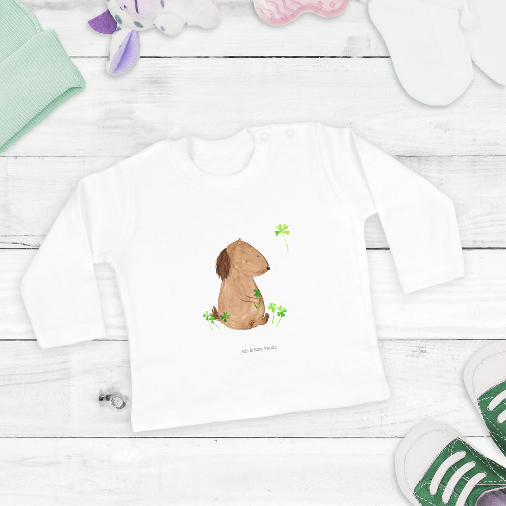 12-18 Monate Baby Longsleeve Hund Kleeblatt Mädchen, Jungen, Baby, Langarm, Bio, Kleidung, Hund, Hundemotiv, Haustier, Hunderasse, Tierliebhaber, Hundebesitzer, Sprüche, Kleeblatt, Glück, Tagträume, Motivation, Neuanfang, Geschenk, Glücksbringer, Selbstliebe, Achtsamkeit