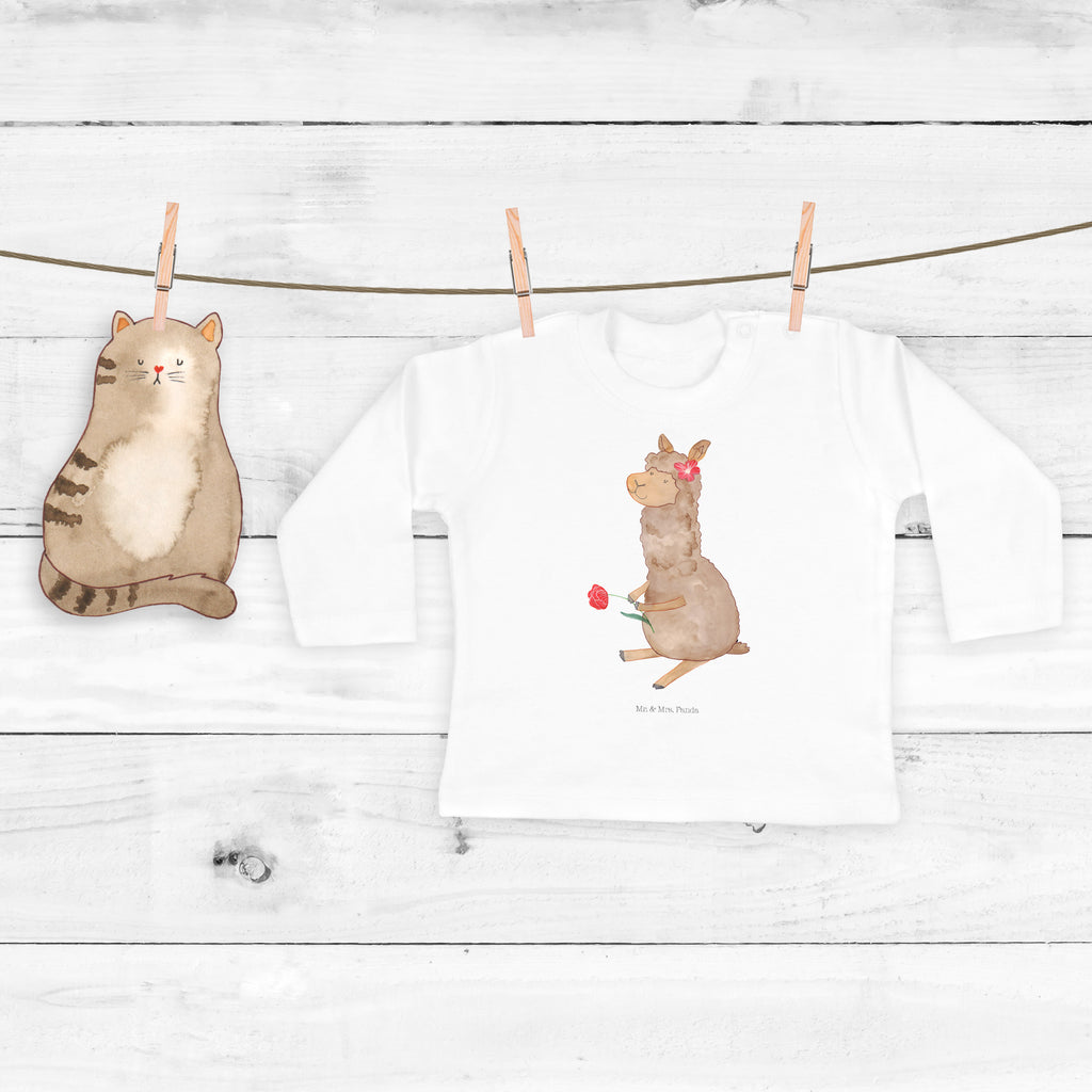 12-18 Monate Baby Longsleeve Alpaka Blume Mädchen, Jungen, Baby, Langarm, Bio, Kleidung, Alpaka, Lama, Blume, Lamas, Alpaka Zitat, Alpaka Spruch, Alpaka Dekor, Alpaka Geschenk, Alpaka Dekoration, Alpaka Witz, Motiv Alpaka