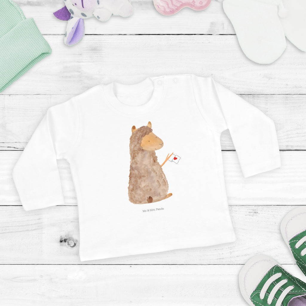 18-24 Monate Baby Longsleeve Alpaka Fahne Mädchen, Jungen, Baby, Langarm, Bio, Kleidung, Longsleeve, Alpaka, Lama, Alpakas, Lamas, Liebe