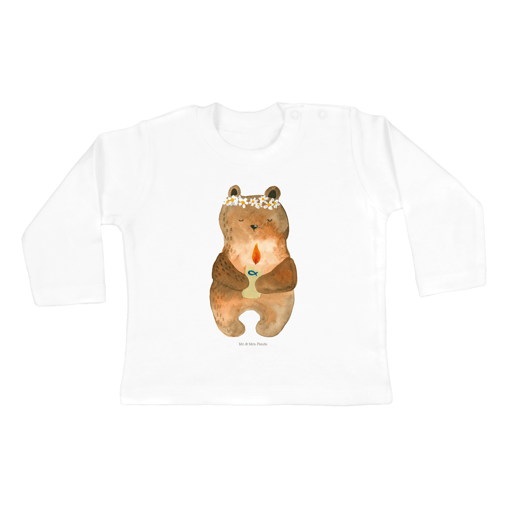 18-24 Monate Baby Longsleeve Kommunion-Bär Mädchen, Jungen, Baby, Langarm, Bio, Kleidung, Longsleeve, Bär, Teddy, Teddybär, Kommunion, Gottes Segen, Taufkerze, katholisch