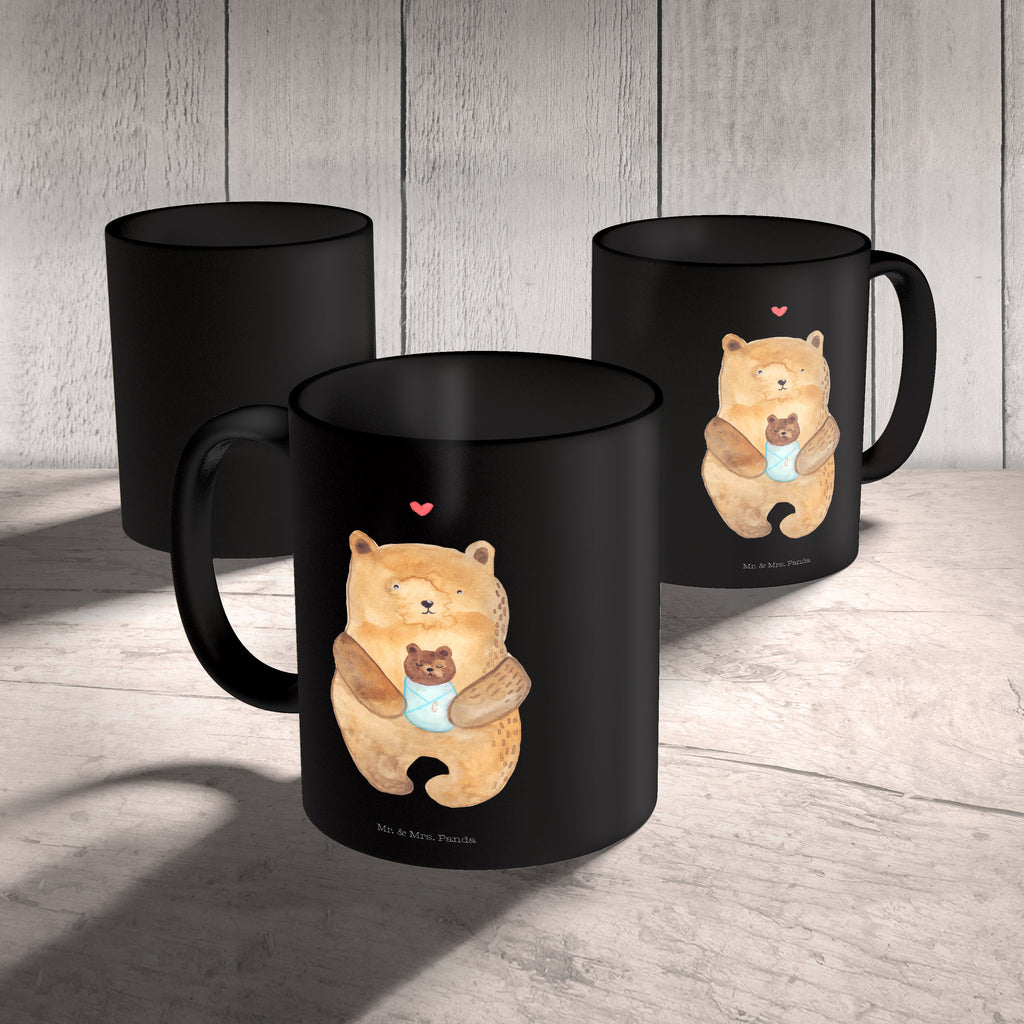 Tasse Bär mit Baby Bär, Eltern, Mutter, Baby, Taufe, Geburt, Nichte, Neffe, Enkel, Enkelin, Täufling, Geburtstag, Glückwunsch Becher, Kaffeetasse, Kaffeebecher, Tee, Frühstück, Büro  Bär, Teddy, Teddybär