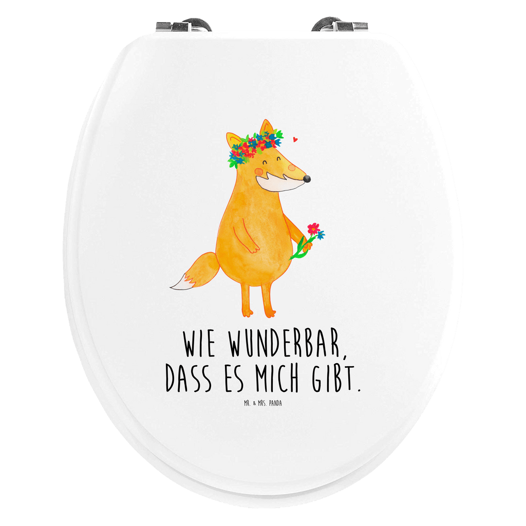 Motiv WC Sitz Fuchs Blumenliebe Klobrille, Klodeckel, Toilettendeckel, WC-Sitz, Toilette, Fuchs, Füchse, Fox, Liebe, Freundin, Fuchsmädchen, Blumenmädchen, Freundinnen, Liebesbeweis, Blume, Blumen, Motivation, Freude, ich, mich, Selbstliebe