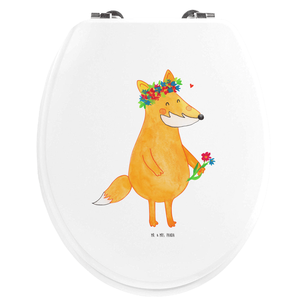 Motiv WC Sitz Fuchs Blumenliebe Klobrille, Klodeckel, Toilettendeckel, WC-Sitz, Toilette, Fuchs, Füchse, Fox, Liebe, Freundin, Fuchsmädchen, Blumenmädchen, Freundinnen, Liebesbeweis, Blume, Blumen, Motivation, Freude, ich, mich, Selbstliebe
