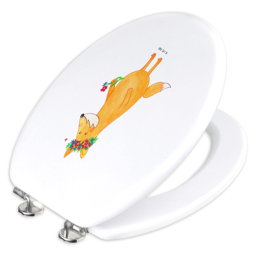 Motiv WC Sitz Fuchs Blumenliebe Klobrille, Klodeckel, Toilettendeckel, WC-Sitz, Toilette, Fuchs, Füchse, Fox, Liebe, Freundin, Fuchsmädchen, Blumenmädchen, Freundinnen, Liebesbeweis, Blume, Blumen, Motivation, Freude, ich, mich, Selbstliebe