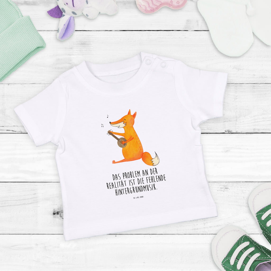 Organic Baby Shirt Fuchs Gitarre Baby T-Shirt, Jungen Baby T-Shirt, Mädchen Baby T-Shirt, Shirt, Fuchs, Füchse, Geschenk Musiker, Musik Spruch, Musikerin, Sänger, Sängerin, Gitarre