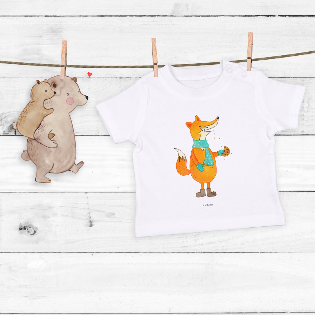 Organic Baby Shirt Fuchs Keks Baby T-Shirt, Jungen Baby T-Shirt, Mädchen Baby T-Shirt, Shirt, Fuchs, Füchse, Backen Spruch, Kekse, Winter, Weihnachtszeit, Plätzchen, Liebe, Küche Deko