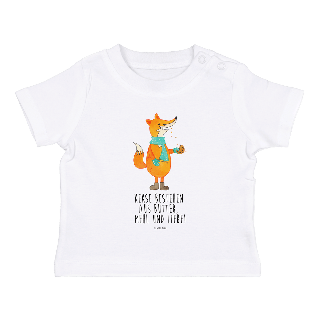 Organic Baby Shirt Fuchs Keks Baby T-Shirt, Jungen Baby T-Shirt, Mädchen Baby T-Shirt, Shirt, Fuchs, Füchse, Backen Spruch, Kekse, Winter, Weihnachtszeit, Plätzchen, Liebe, Küche Deko