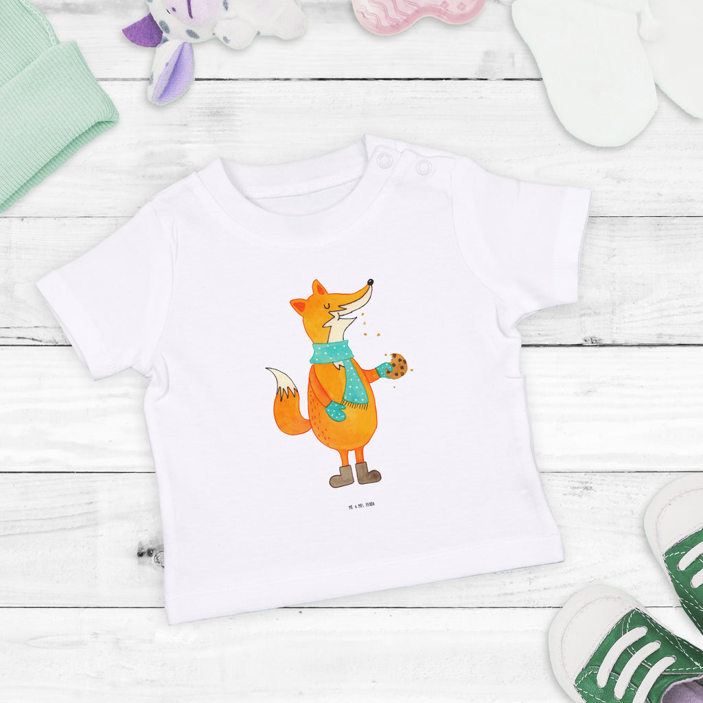 Organic Baby Shirt Fuchs Keks Baby T-Shirt, Jungen Baby T-Shirt, Mädchen Baby T-Shirt, Shirt, Fuchs, Füchse, Backen Spruch, Kekse, Winter, Weihnachtszeit, Plätzchen, Liebe, Küche Deko