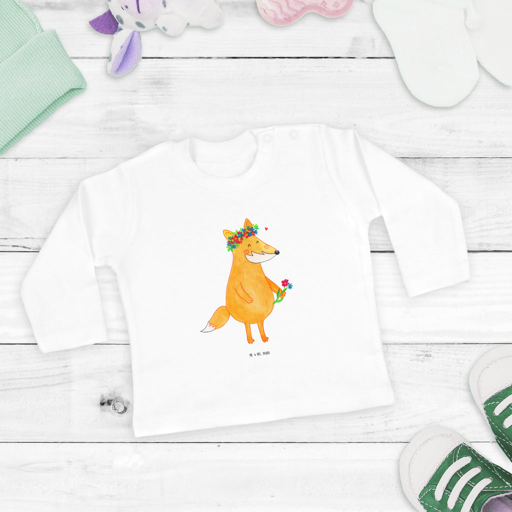 12-18 Monate Baby Longsleeve Fuchs Blumenliebe Mädchen, Jungen, Baby, Langarm, Bio, Kleidung, Fuchs, Füchse, Fox, Liebe, Freundin, Fuchsmädchen, Blumenmädchen, Freundinnen, Liebesbeweis, Blume, Blumen, Motivation, Freude, ich, mich, Selbstliebe