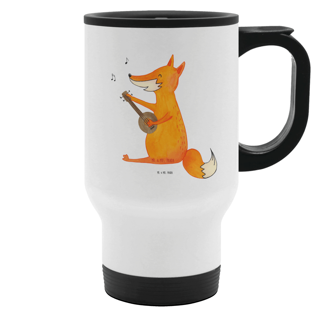Thermobecher Fuchs Gitarre Thermobecher, To Go Becher, Thermotasse, Kaffeebecher, Isolierbecher, Thermobecher To Go, Warmhaltetasse, Edelstahlbecher, Reisebecher, Tasse mit Deckel, Thermobecher für 400 ml, Kaffeetasse zum Mitnehmen, Tasse zum Mitnehmen, Spülmaschinenfest, Fuchs, Füchse, Geschenk Musiker, Musik Spruch, Musikerin, Sänger, Sängerin, Gitarre