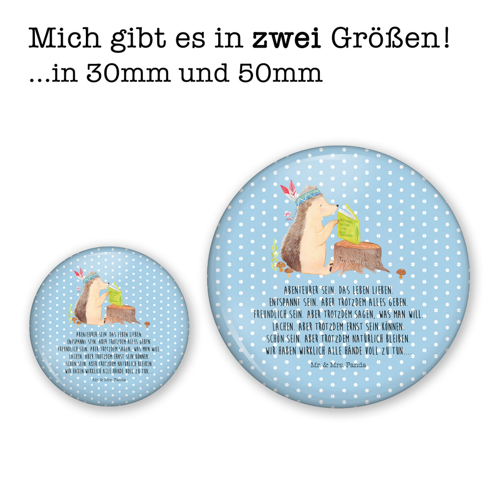 50mm Button Igel Indianer 50mm Button, Button, Pin, Anstecknadel, Waldtiere, Tiere, Igel, Indianer, Abenteuer, Lagerfeuer, Camping