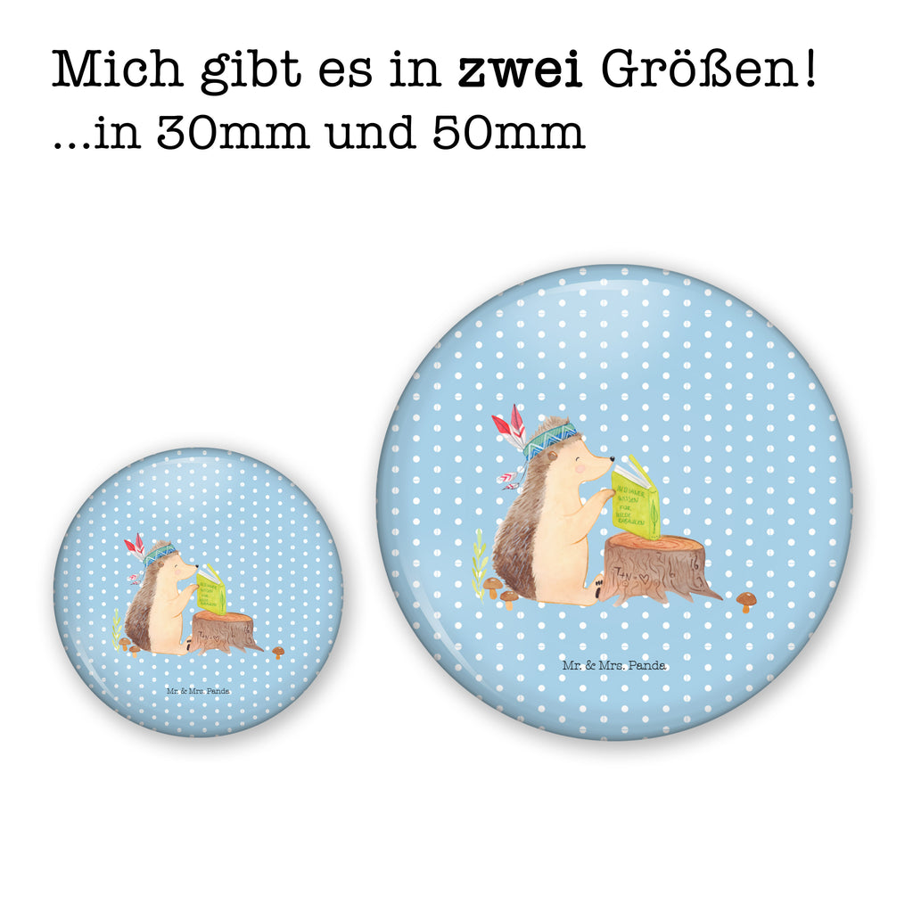 50mm Button Igel Indianer 50mm Button, Button, Pin, Anstecknadel, Waldtiere, Tiere, Igel, Indianer, Abenteuer, Lagerfeuer, Camping
