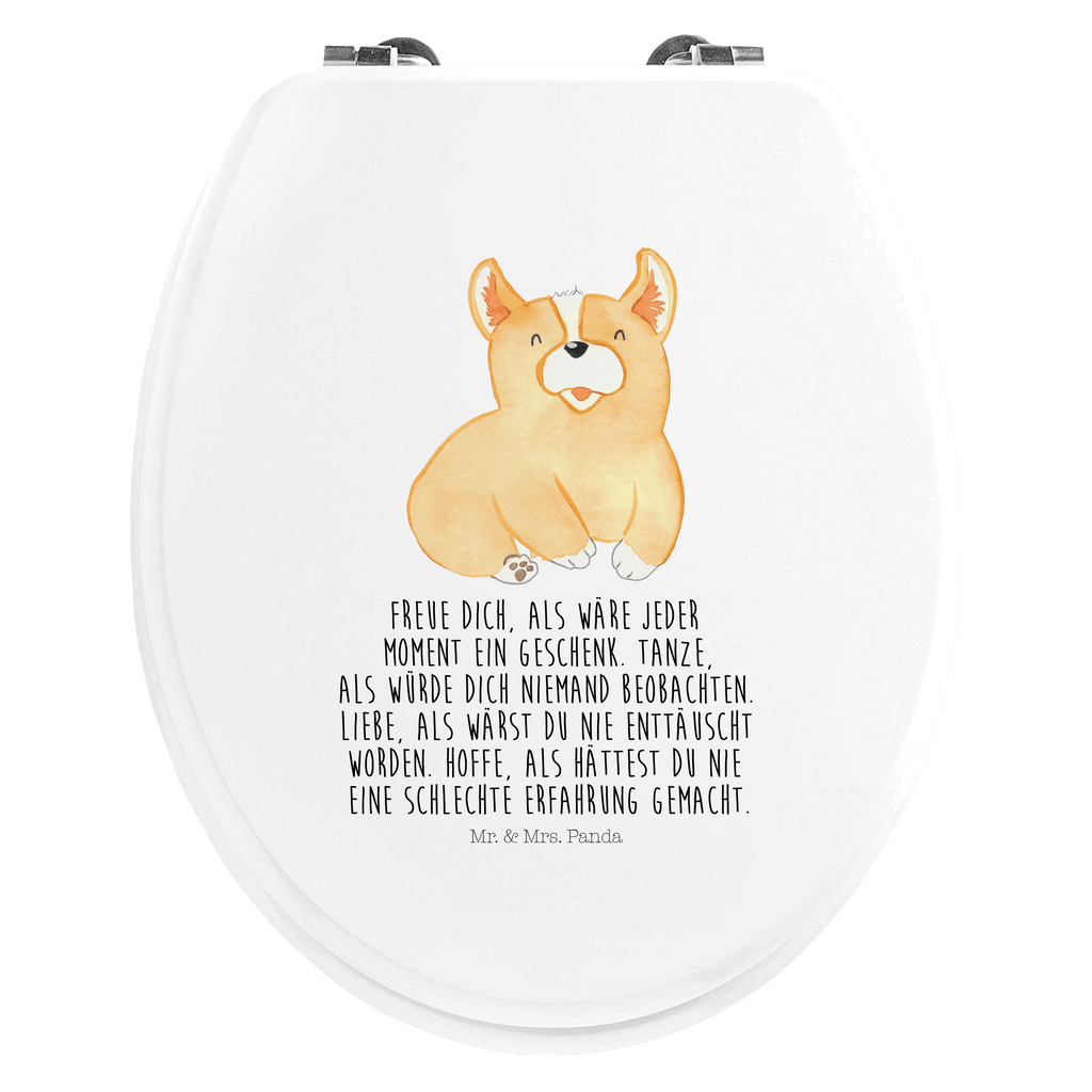 Motiv WC Sitz Corgie Klobrille, Klodeckel, Toilettendeckel, WC-Sitz, Toilette, Hund, Hundemotiv, Haustier, Hunderasse, Tierliebhaber, Hundebesitzer, Sprüche, Corgie, Welsh Corgie Pembroke, britisch, Motivation, Spruch, Hundespruch, Lebensfreude
