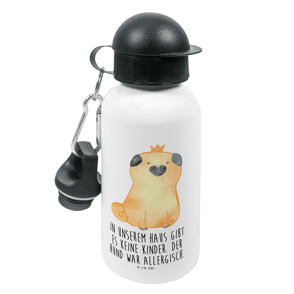 Kindertrinkflasche Mops Krone Kindertrinkflasche, Kinder Trinkflasche, Trinkflasche, Flasche, Kinderflasche, Kinder, Kids, Kindergarten Flasche, Grundschule, Jungs, Mädchen, Hund, Hundemotiv, Haustier, Hunderasse, Tierliebhaber, Hundebesitzer, Sprüche, Mops, allergisch, kinderlos, Hausregel, Hundebesitzer. Spruch, lustig