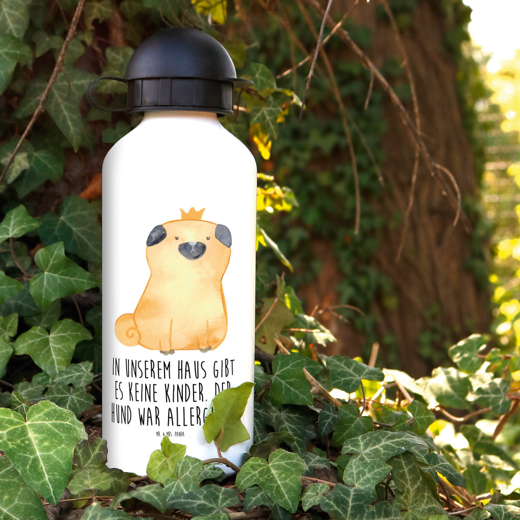 Kindertrinkflasche Mops Krone Kindertrinkflasche, Kinder Trinkflasche, Trinkflasche, Flasche, Kinderflasche, Kinder, Kids, Kindergarten Flasche, Grundschule, Jungs, Mädchen, Hund, Hundemotiv, Haustier, Hunderasse, Tierliebhaber, Hundebesitzer, Sprüche, Mops, allergisch, kinderlos, Hausregel, Hundebesitzer. Spruch, lustig
