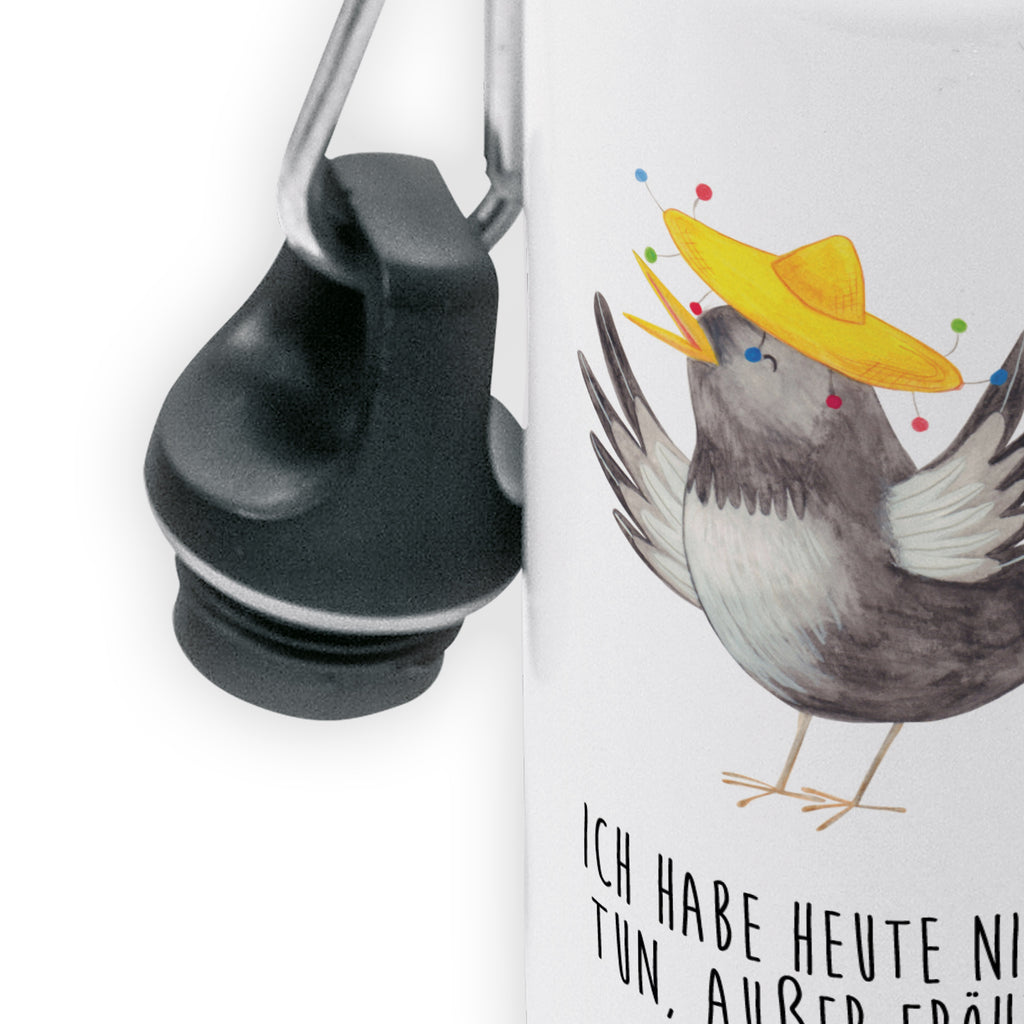 Kindertrinkflasche Rabe mit Sombrero Kindertrinkflasche, Kinder Trinkflasche, Trinkflasche, Flasche, Kinderflasche, Kinder, Kids, Kindergarten Flasche, Grundschule, Jungs, Mädchen, Tiermotive, Gute Laune, lustige Sprüche, Tiere, Rabe, Vogel, Vögel, Spruch positiv, fröhlich sein, glücklich sein, Glück Spruch, froh, Elster, Motivation