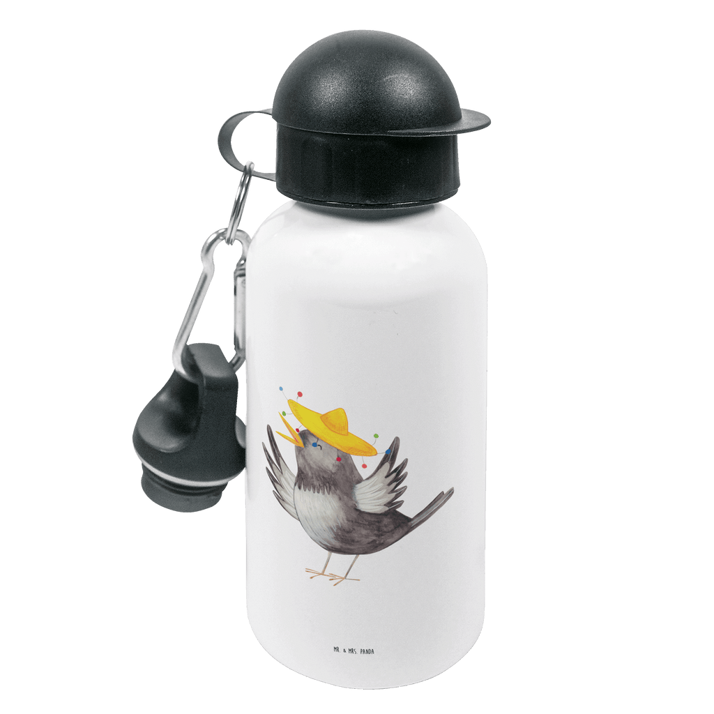 Kindertrinkflasche Rabe mit Sombrero Kindertrinkflasche, Kinder Trinkflasche, Trinkflasche, Flasche, Kinderflasche, Kinder, Kids, Kindergarten Flasche, Grundschule, Jungs, Mädchen, Tiermotive, Gute Laune, lustige Sprüche, Tiere, Rabe, Vogel, Vögel, Spruch positiv, fröhlich sein, glücklich sein, Glück Spruch, froh, Elster, Motivation