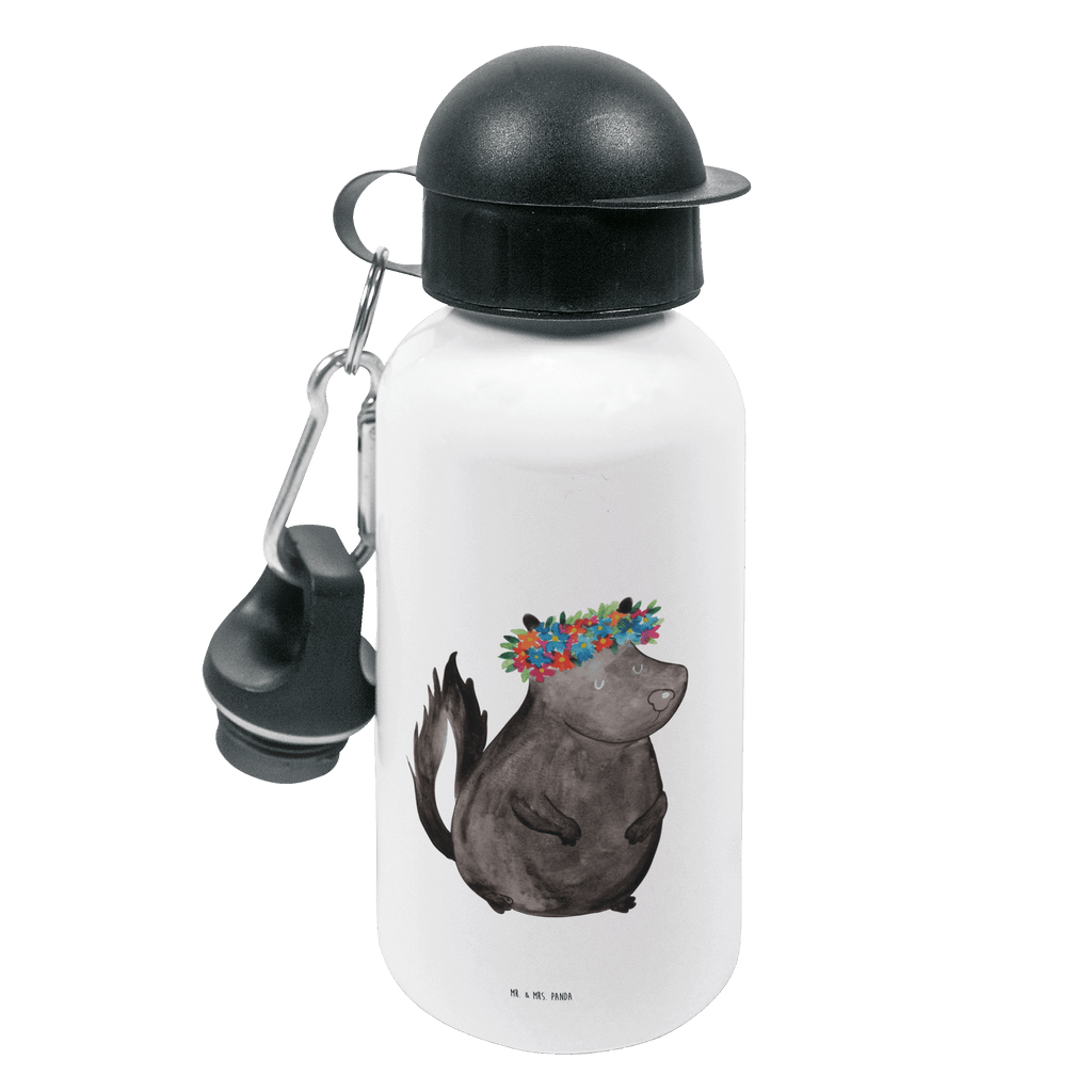Kindertrinkflasche Stinktier Blumenmaedchen Kindertrinkflasche, Kinder Trinkflasche, Trinkflasche, Flasche, Kinderflasche, Kinder, Kids, Kindergarten Flasche, Grundschule, Jungs, Mädchen, Stinktier, Skunk, Wildtier, Raubtier, Stinker, Stinki, Yoga, Namaste, Lebe, Liebe, Lache