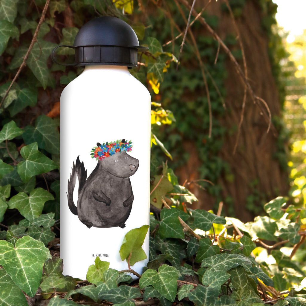 Kindertrinkflasche Stinktier Blumenmaedchen Kindertrinkflasche, Kinder Trinkflasche, Trinkflasche, Flasche, Kinderflasche, Kinder, Kids, Kindergarten Flasche, Grundschule, Jungs, Mädchen, Stinktier, Skunk, Wildtier, Raubtier, Stinker, Stinki, Yoga, Namaste, Lebe, Liebe, Lache