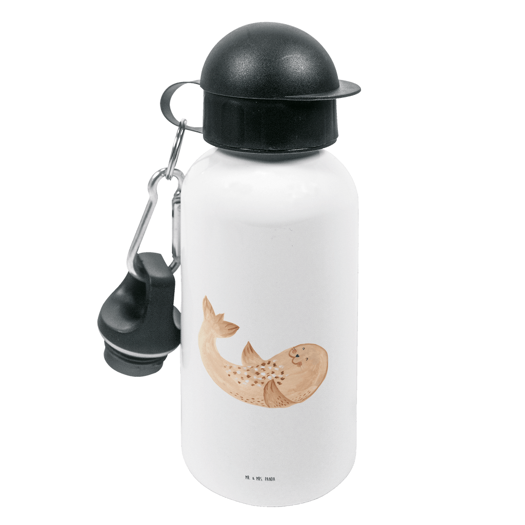Kindertrinkflasche Robbe liegend Kindertrinkflasche, Kinder Trinkflasche, Trinkflasche, Flasche, Kinderflasche, Kinder, Kids, Kindergarten Flasche, Grundschule, Jungs, Mädchen, Tiermotive, Gute Laune, lustige Sprüche, Tiere, Robbe, Robben, Seehund, Strand, Meerestier, Ostsee, Nordsee, Lachen, Freude
