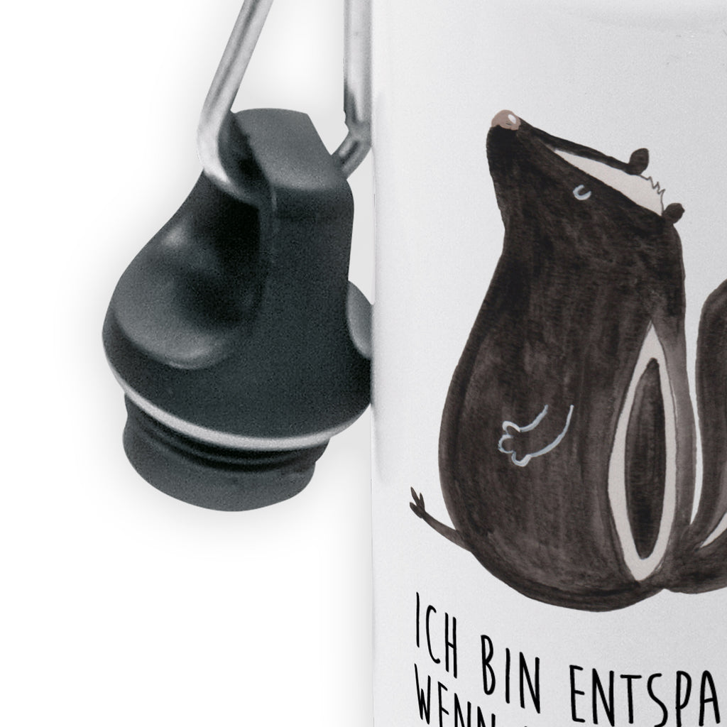 Kindertrinkflasche Stinktier sitzend Kindertrinkflasche, Kinder Trinkflasche, Trinkflasche, Flasche, Kinderflasche, Kinder, Kids, Kindergarten Flasche, Grundschule, Jungs, Mädchen, Stinktier, Skunk, Wildtier, Raubtier, Stinker, Stinki, Spruch, Büro, Recht, Besserwisser