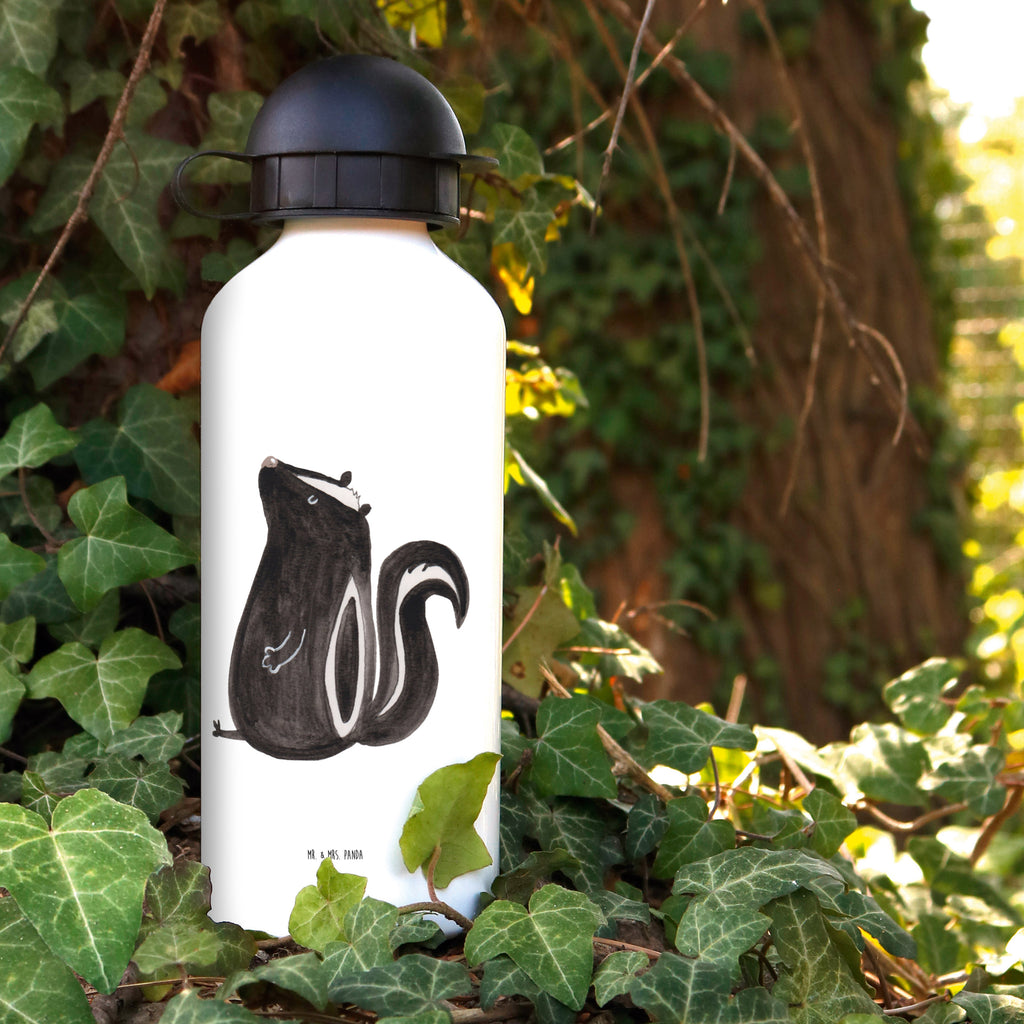Kindertrinkflasche Stinktier sitzend Kindertrinkflasche, Kinder Trinkflasche, Trinkflasche, Flasche, Kinderflasche, Kinder, Kids, Kindergarten Flasche, Grundschule, Jungs, Mädchen, Stinktier, Skunk, Wildtier, Raubtier, Stinker, Stinki, Spruch, Büro, Recht, Besserwisser