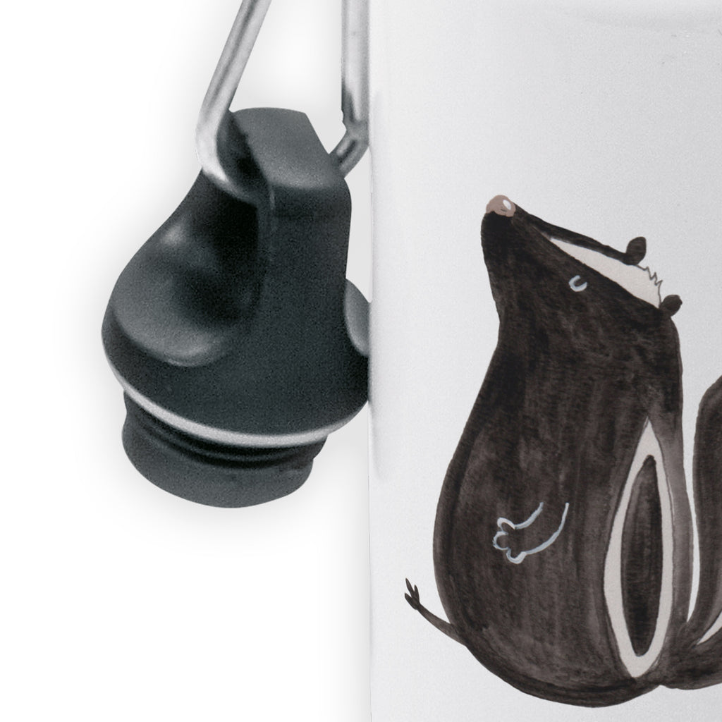 Kindertrinkflasche Stinktier sitzend Kindertrinkflasche, Kinder Trinkflasche, Trinkflasche, Flasche, Kinderflasche, Kinder, Kids, Kindergarten Flasche, Grundschule, Jungs, Mädchen, Stinktier, Skunk, Wildtier, Raubtier, Stinker, Stinki, Spruch, Büro, Recht, Besserwisser