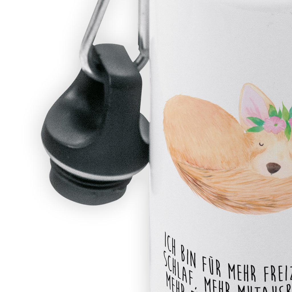 Kindertrinkflasche Wüstenfuchs Blumenkranz Kindertrinkflasche, Kinder Trinkflasche, Trinkflasche, Flasche, Kinderflasche, Kinder, Kids, Kindergarten Flasche, Grundschule, Jungs, Mädchen, Afrika, Wildtiere, Wüste, Wüstenfuchs, Blumen, Blumenkranz, Glücklich