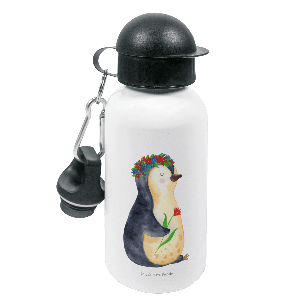 Kindertrinkflasche Pinguin Blumenkranz Kindertrinkflasche, Kinder Trinkflasche, Trinkflasche, Flasche, Kinderflasche, Kinder, Kids, Kindergarten Flasche, Grundschule, Jungs, Mädchen, Pinguin, Pinguine, Blumenkranz, Universum, Leben, Wünsche, Ziele, Lebensziele, Motivation, Lebenslust, Liebeskummer, Geschenkidee