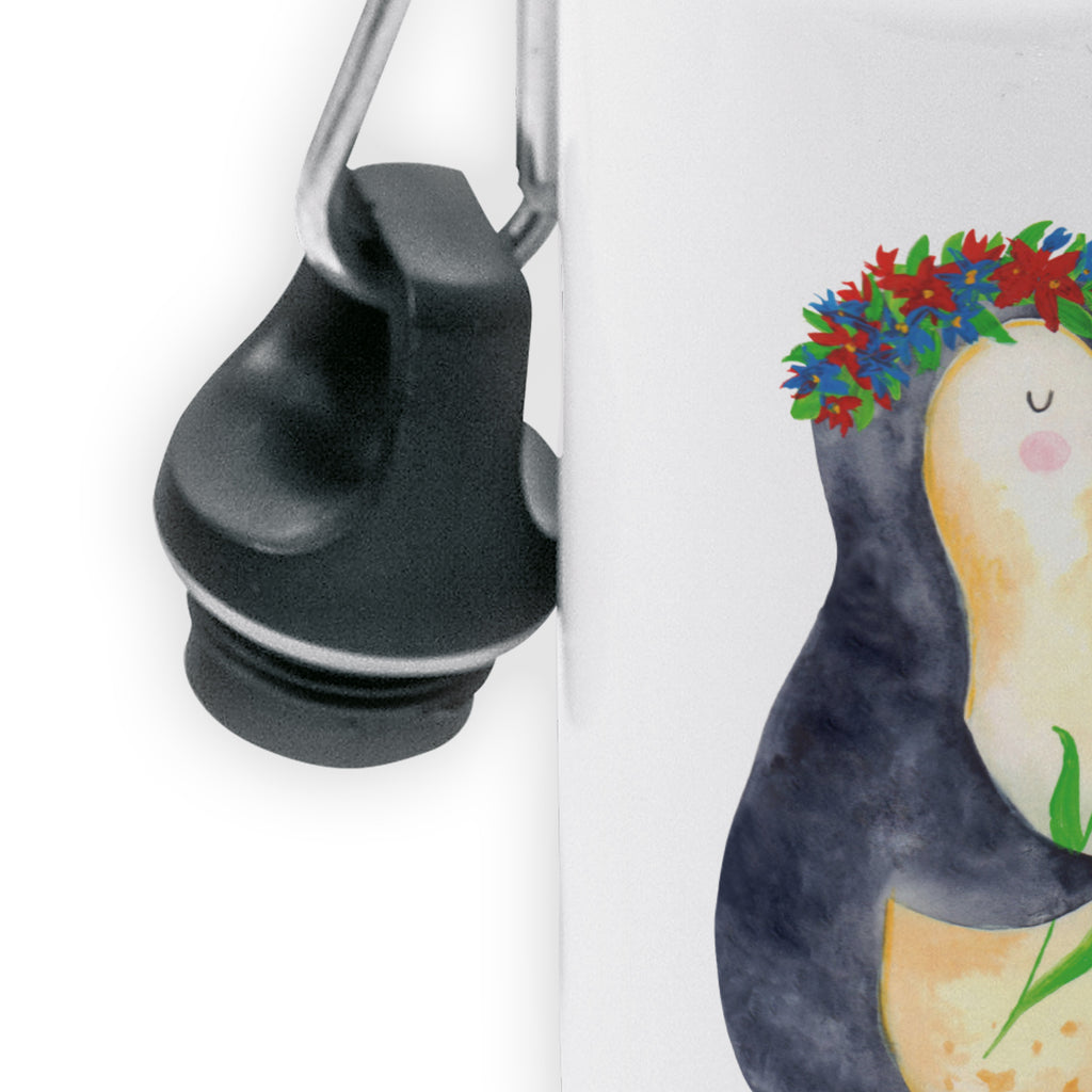 Kindertrinkflasche Pinguin Blumenkranz Kindertrinkflasche, Kinder Trinkflasche, Trinkflasche, Flasche, Kinderflasche, Kinder, Kids, Kindergarten Flasche, Grundschule, Jungs, Mädchen, Pinguin, Pinguine, Blumenkranz, Universum, Leben, Wünsche, Ziele, Lebensziele, Motivation, Lebenslust, Liebeskummer, Geschenkidee