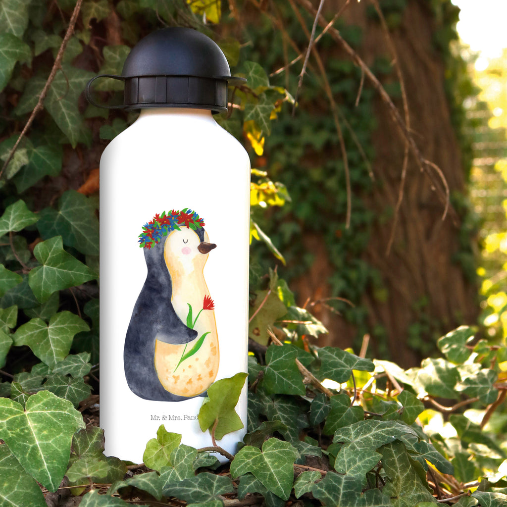 Kindertrinkflasche Pinguin Blumenkranz Kindertrinkflasche, Kinder Trinkflasche, Trinkflasche, Flasche, Kinderflasche, Kinder, Kids, Kindergarten Flasche, Grundschule, Jungs, Mädchen, Pinguin, Pinguine, Blumenkranz, Universum, Leben, Wünsche, Ziele, Lebensziele, Motivation, Lebenslust, Liebeskummer, Geschenkidee