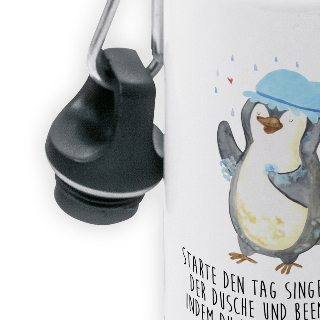 Kindertrinkflasche Pinguin duscht Kindertrinkflasche, Kinder Trinkflasche, Trinkflasche, Flasche, Kinderflasche, Kinder, Kids, Kindergarten Flasche, Grundschule, Jungs, Mädchen, Pinguin, Pinguine, Dusche, duschen, Lebensmotto, Motivation, Neustart, Neuanfang, glücklich sein
