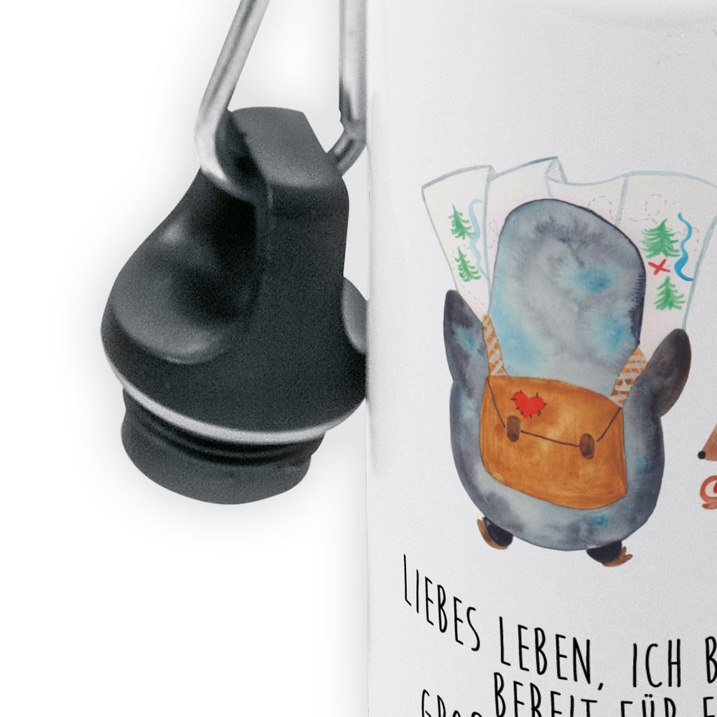 Kindertrinkflasche Pinguin & Maus Wanderer Kindertrinkflasche, Kinder Trinkflasche, Trinkflasche, Flasche, Kinderflasche, Kinder, Kids, Kindergarten Flasche, Grundschule, Jungs, Mädchen, Pinguin, Pinguine, Abenteurer, Abenteuer, Roadtrip, Ausflug, Wanderlust, wandern