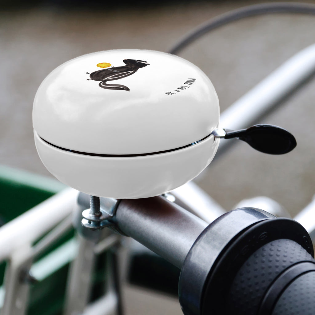 XL Fahrradklingel Stinktier Ball Fahrradklingel, Fahrradglocke, Fahrrad, Mountainbike, Lenker, Laut, Motiv, Klang, Stinktier, Skunk, Wildtier, Raubtier, Stinker, Stinki, verspielt, Weisheit